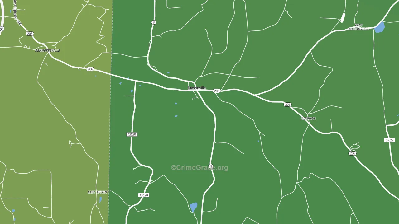Masonville, NY Map of Vandalism Rates