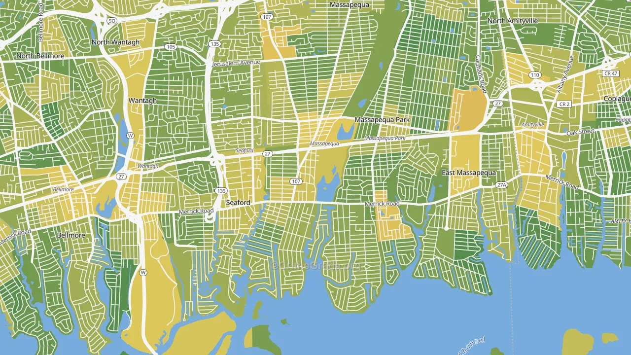 Massapequa, NY Map of Vandalism Rates