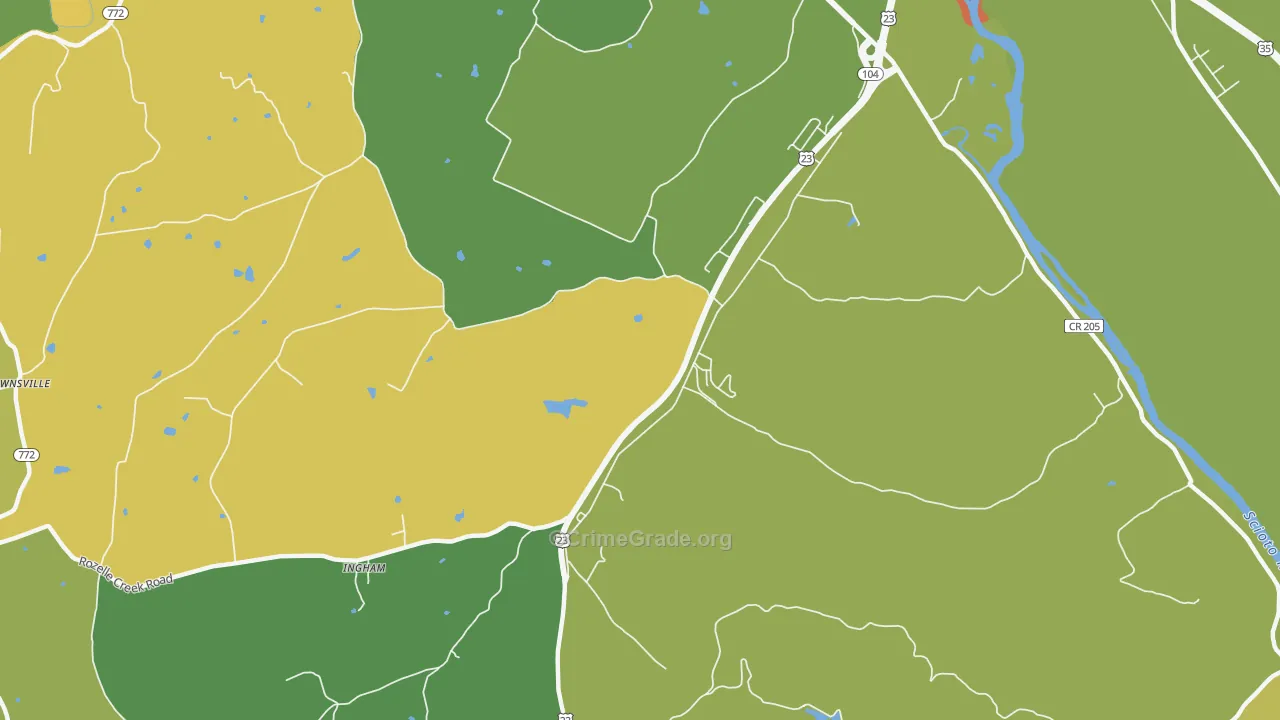Massieville, OH Map of Vandalism Rates