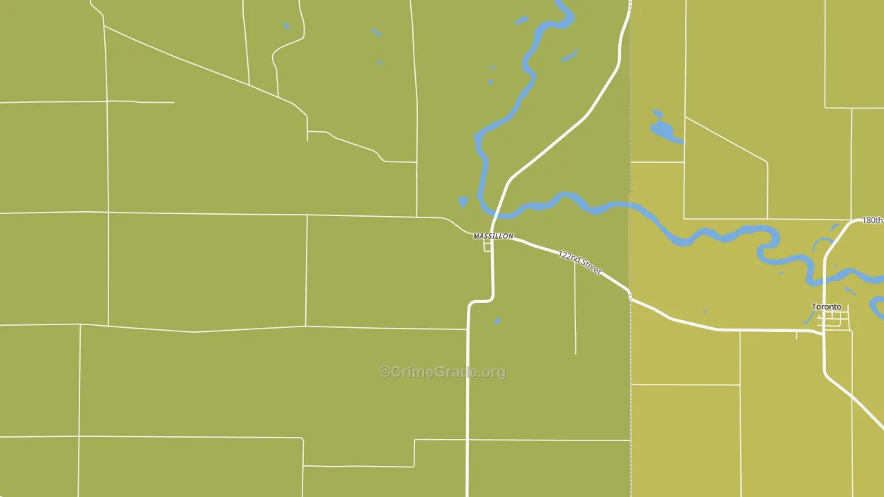 Massillon, IA Map of Vandalism Rates