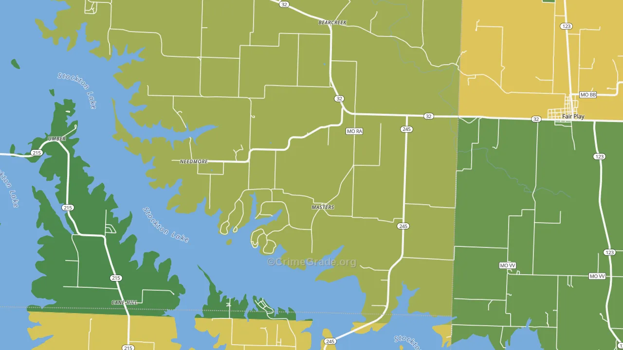 Masters, MO Map of Vandalism Rates