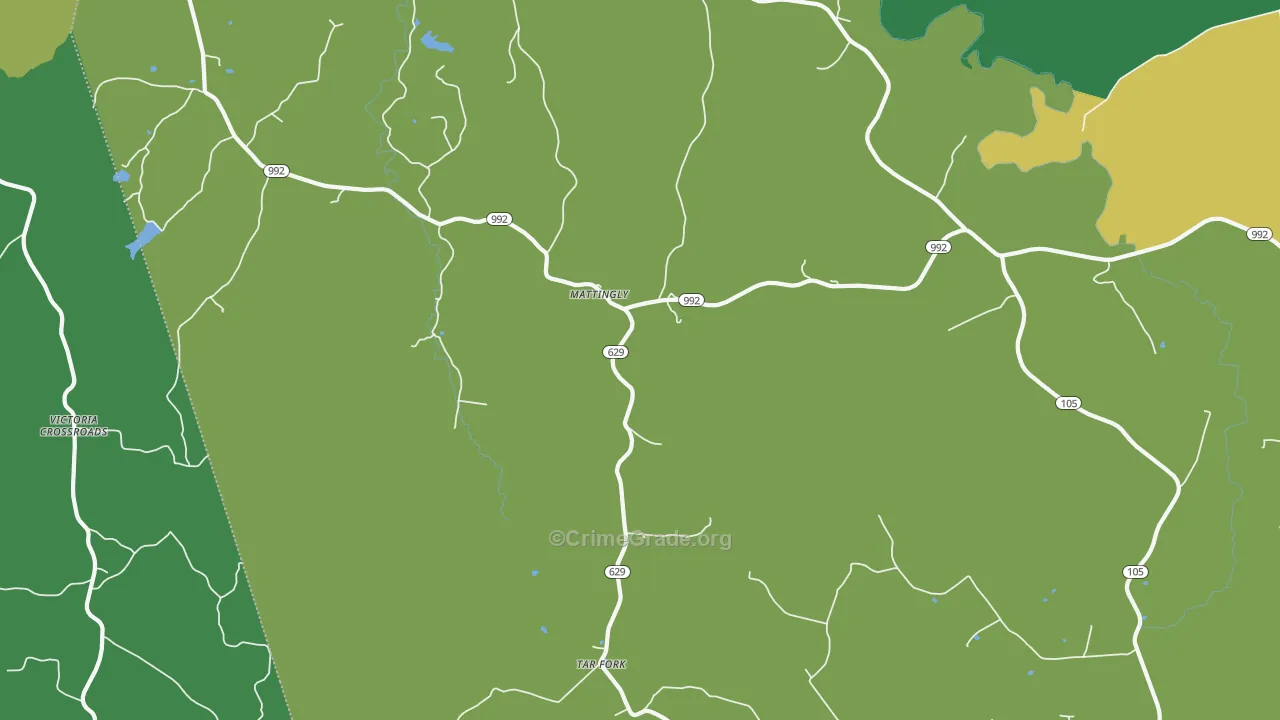 Mattingly, KY Map of Vandalism Rates
