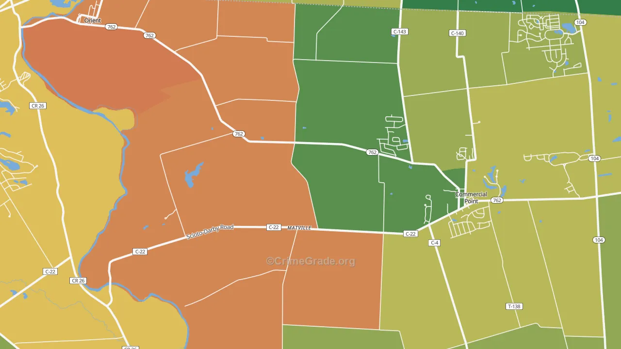 Matville, OH Map of Vandalism Rates