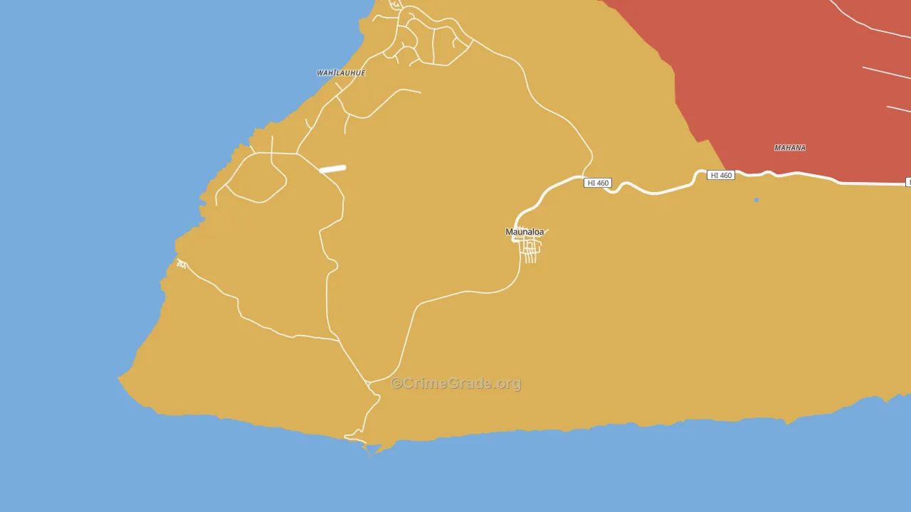 Mauna Loa, HI Map of Vandalism Rates
