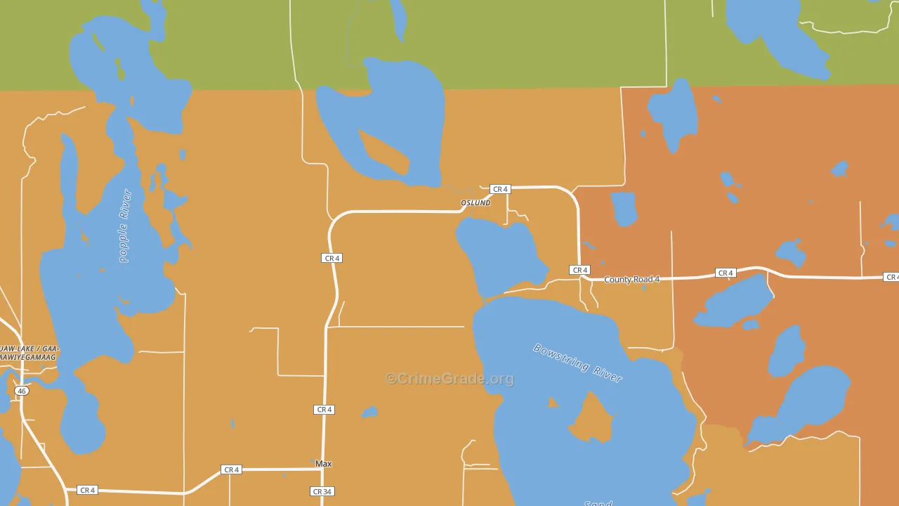 Max, MN Map of Vandalism Rates