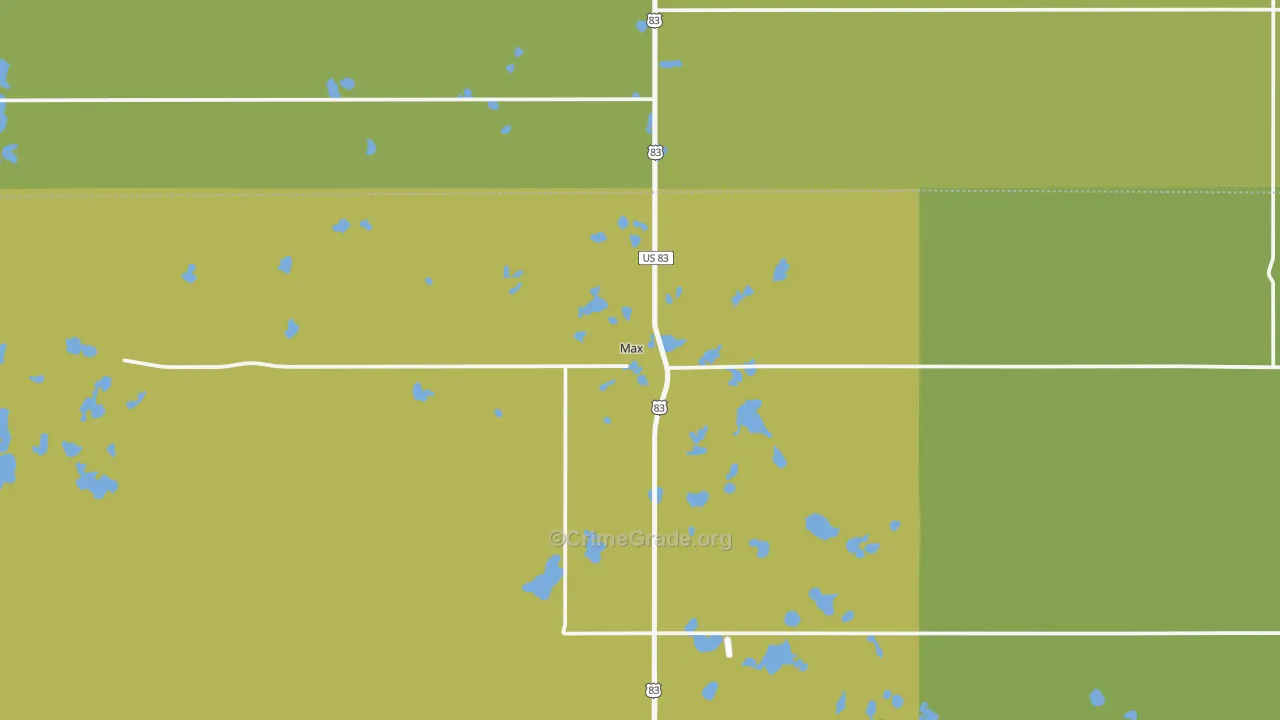 Max, ND Map of Vandalism Rates