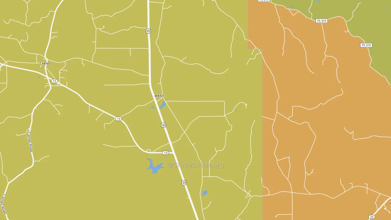 Maxie, MS Map of Vandalism Rates
