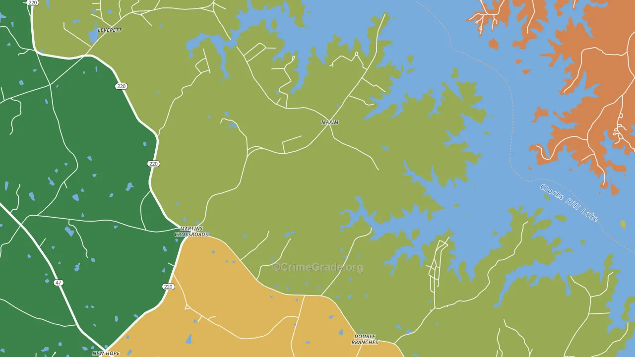 Maxim, GA Map of Vandalism Rates