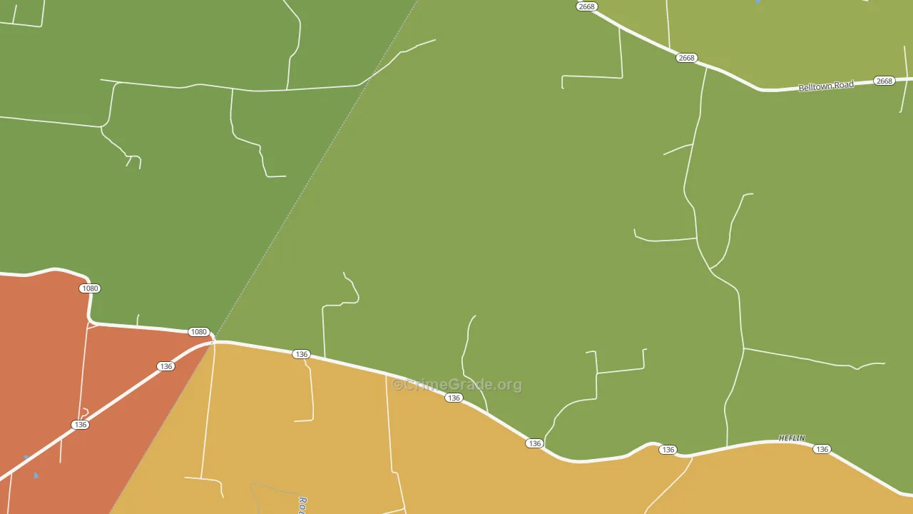 Maxwell, KY Map of Vandalism Rates