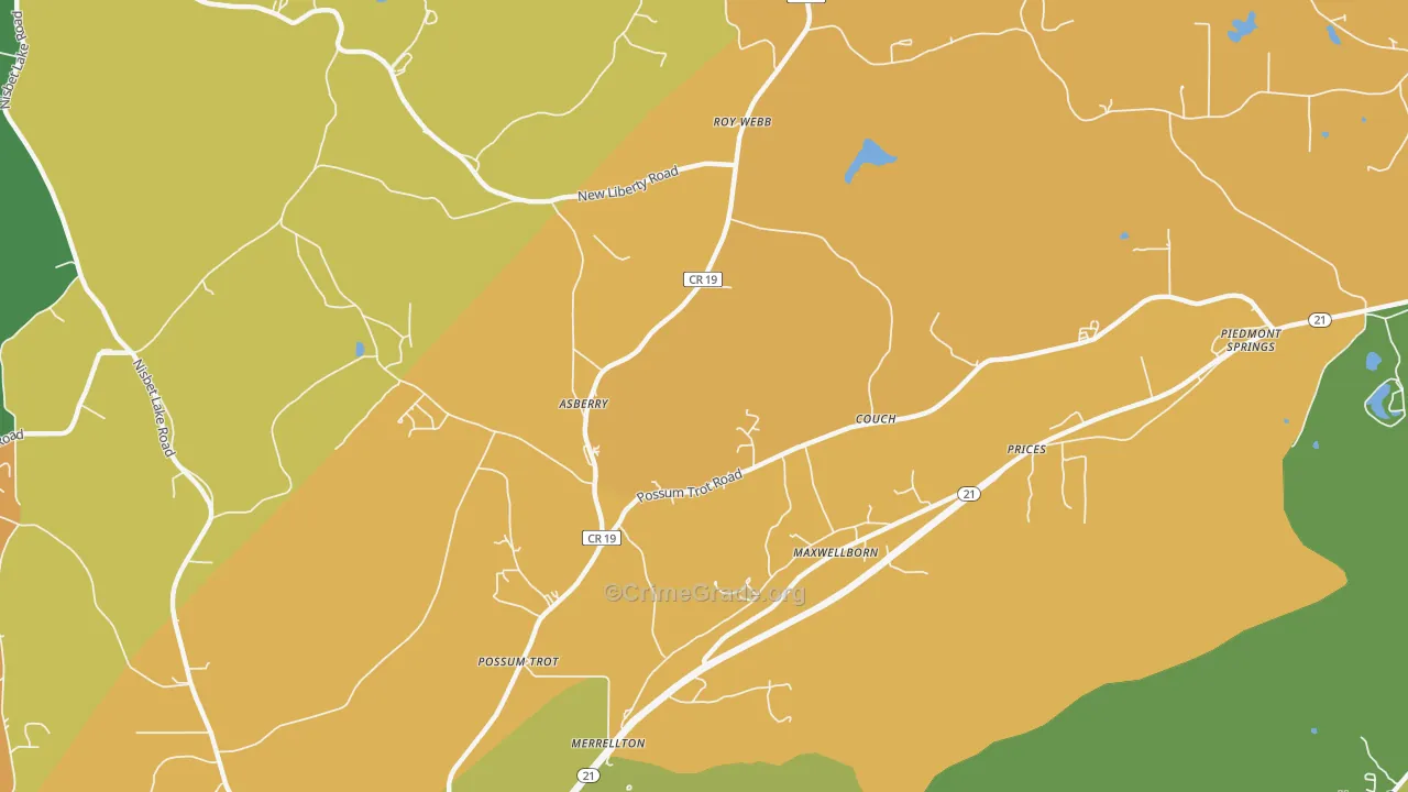 Maxwellborn, AL Map of Vandalism Rates