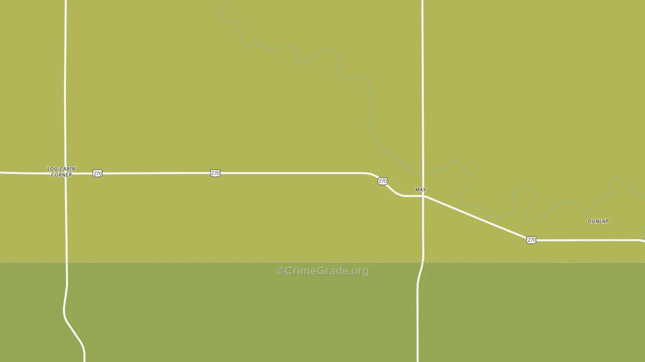 May, OK Map of Vandalism Rates