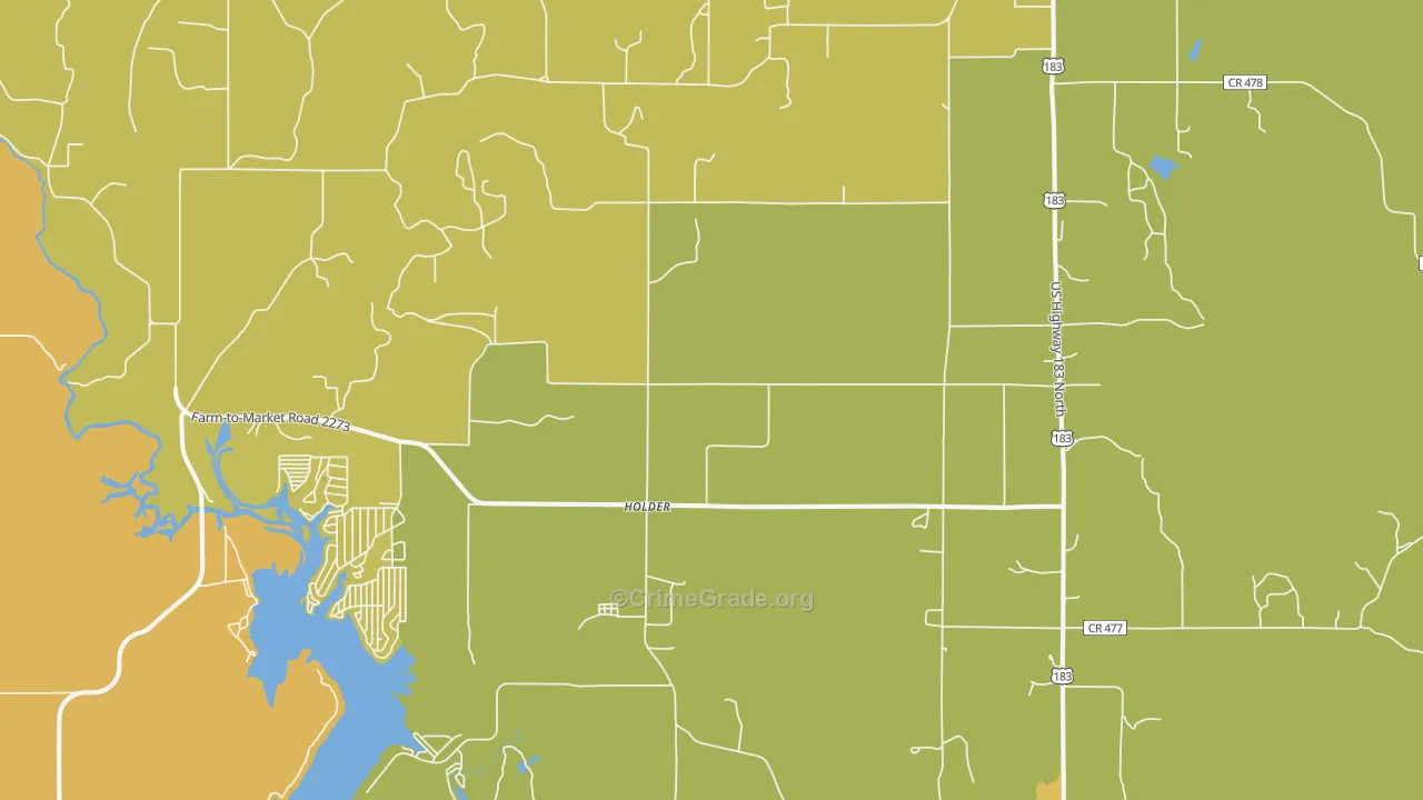 May, TX Map of Vandalism Rates