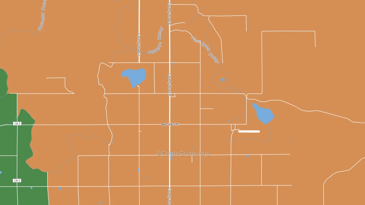 May Valley, CO Map of Vandalism Rates