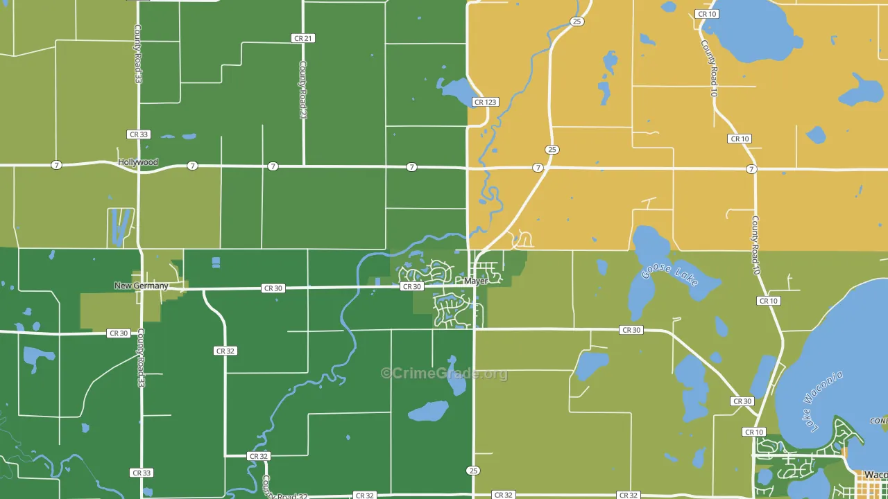 Mayer, MN Map of Vandalism Rates