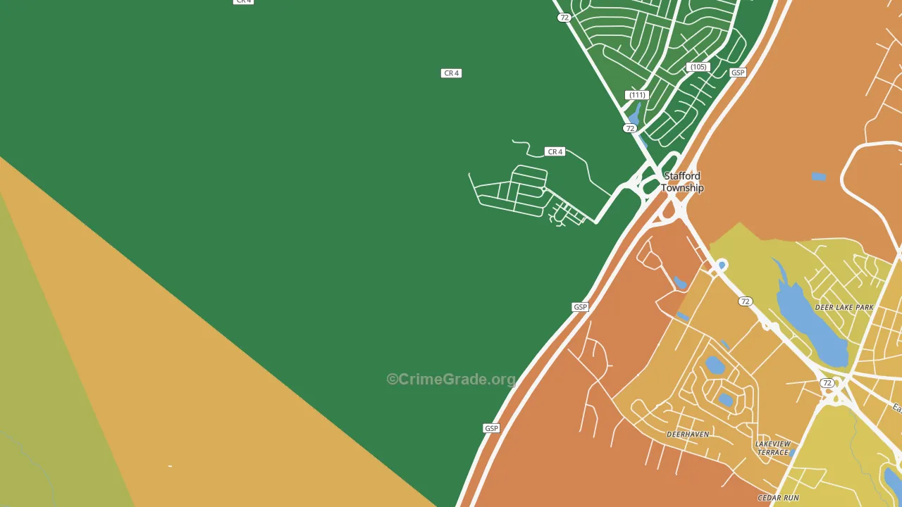 Mayetta, NJ Map of Vandalism Rates