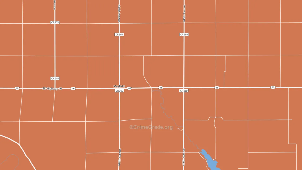Mayfield, SD Map of Vandalism Rates