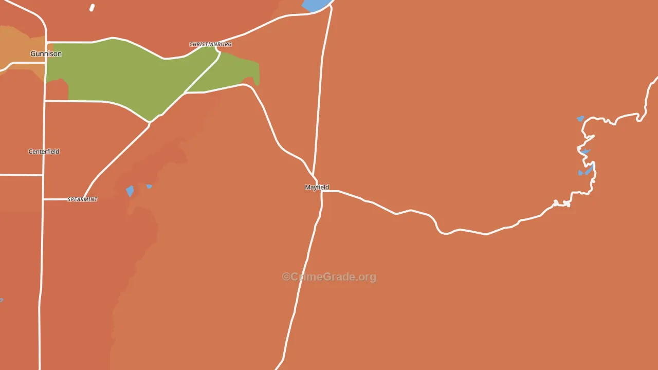 Mayfield, UT Map of Vandalism Rates