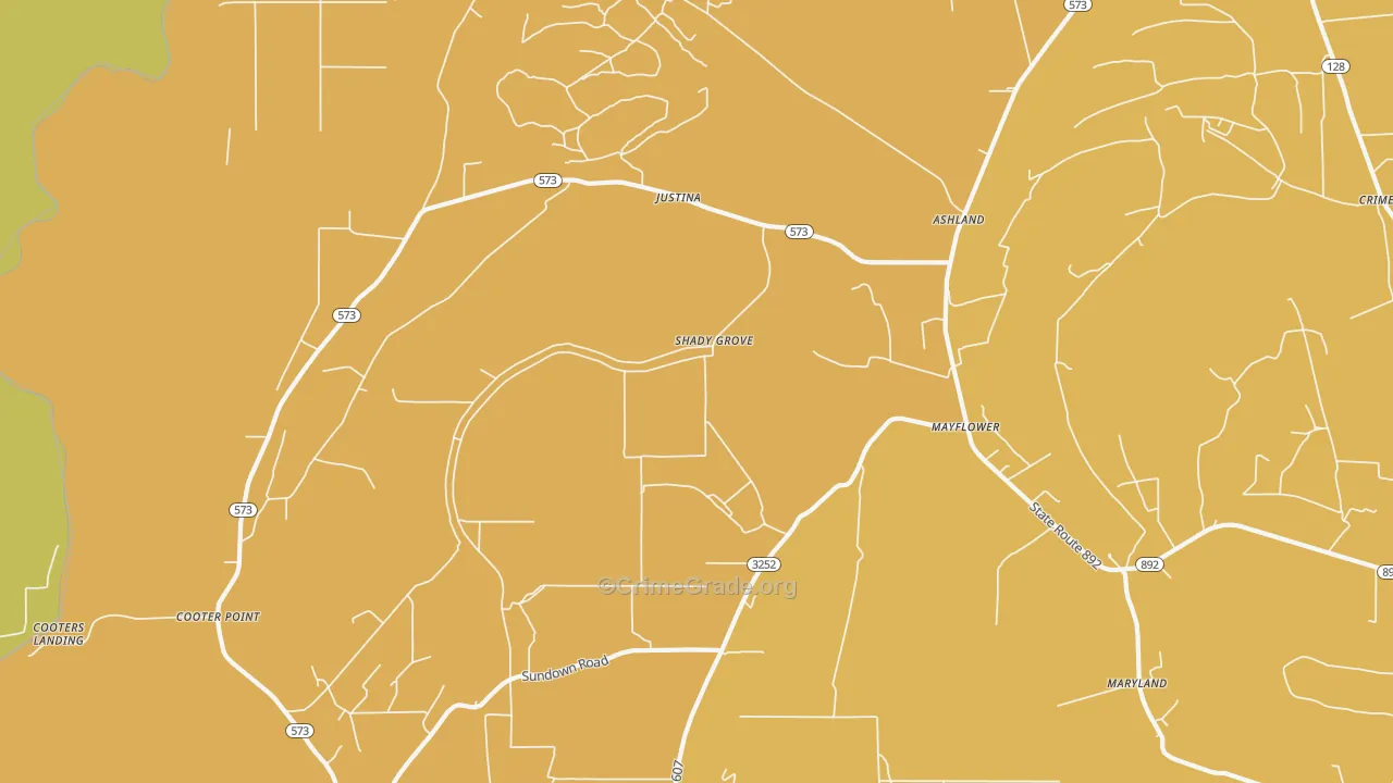 Mayflower, LA Map of Vandalism Rates