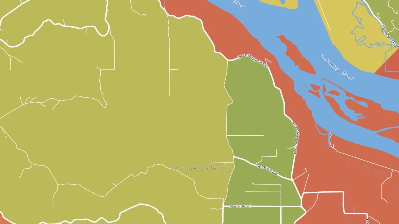 Mayger, OR Map of Vandalism Rates