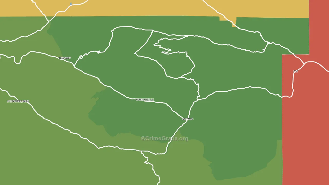 Mayhill, NM Map of Vandalism Rates