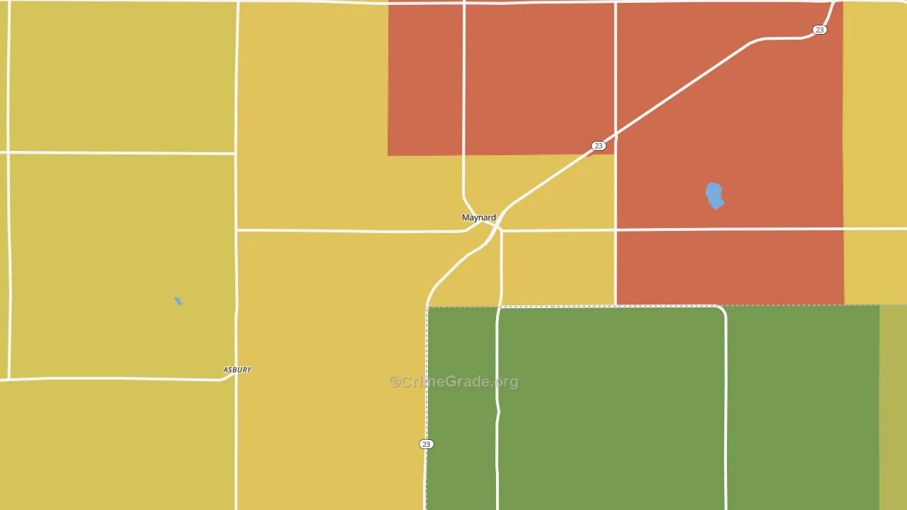 Maynard, MN Map of Vandalism Rates