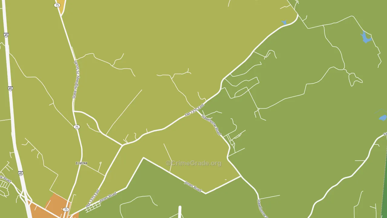 Maynard, TX Map of Vandalism Rates