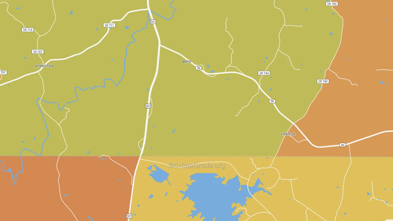 Mayo, VA Map of Vandalism Rates