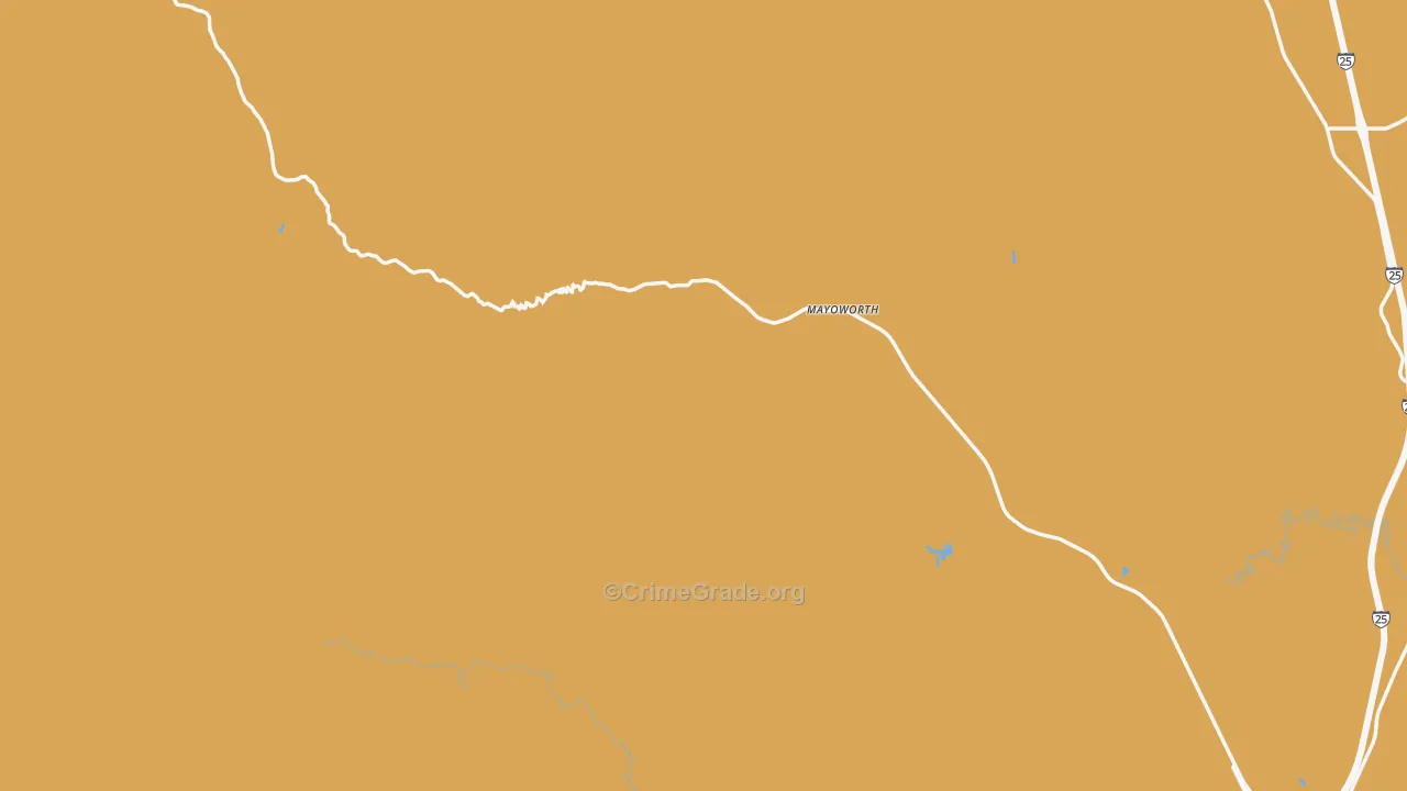 Mayoworth, WY Map of Vandalism Rates
