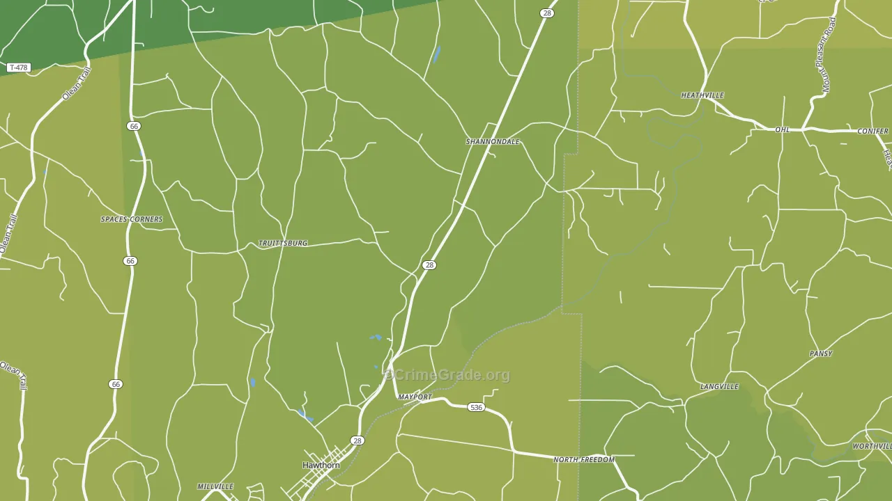 Mayport, PA Map of Vandalism Rates