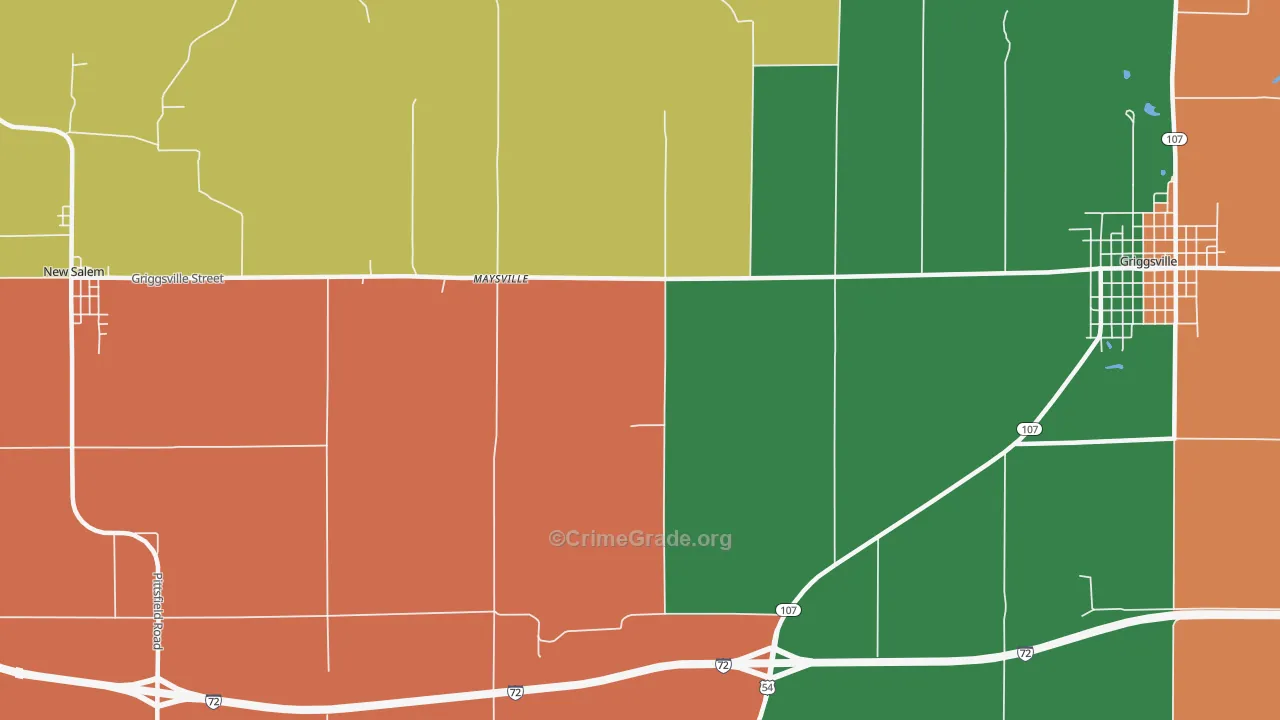 Maysville, IL Map of Vandalism Rates