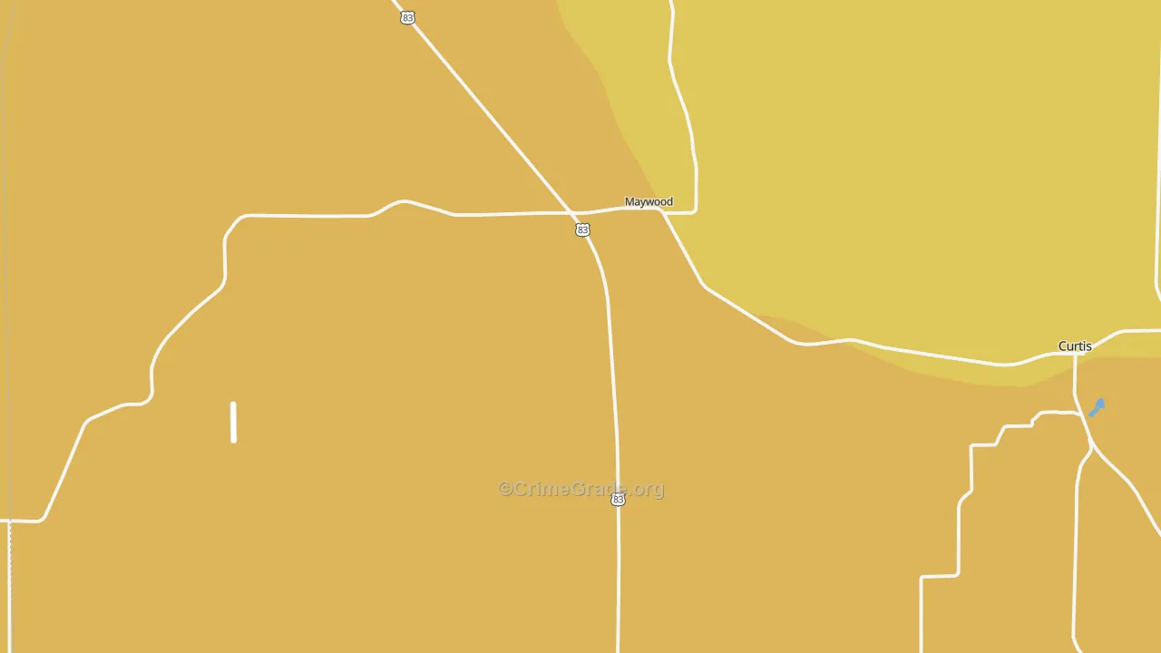 Maywood, NE Map of Vandalism Rates