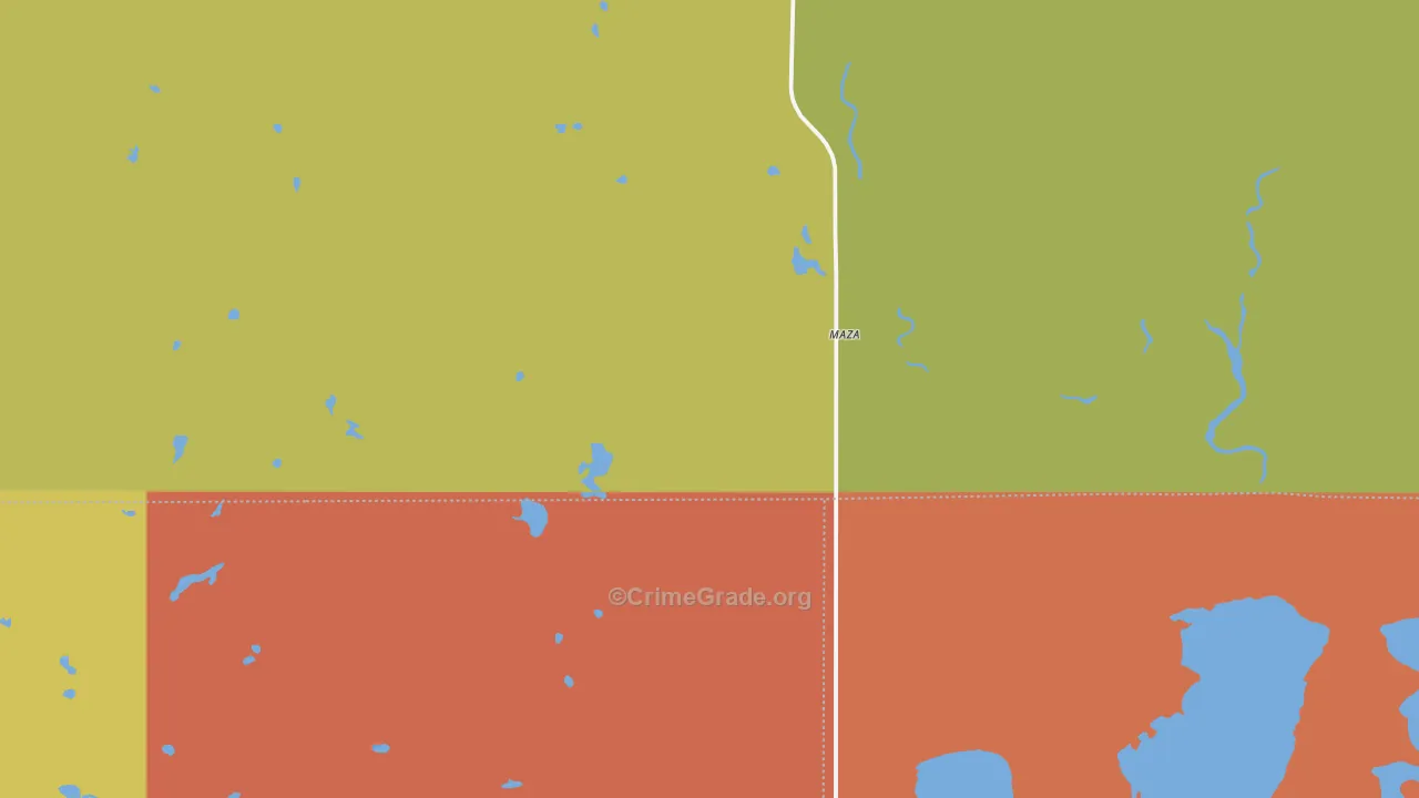 Maza, ND Map of Vandalism Rates