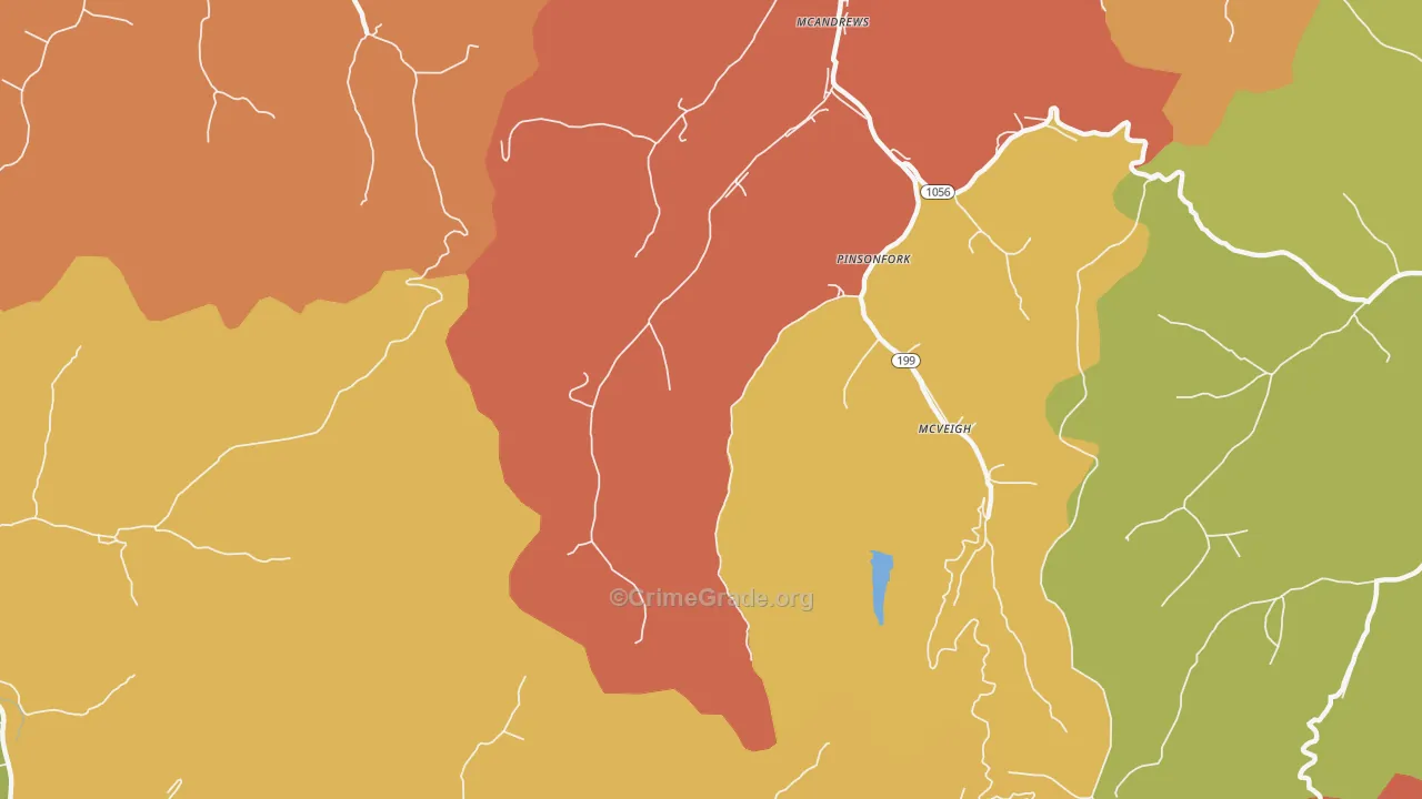 Mc Andrews, KY Map of Vandalism Rates
