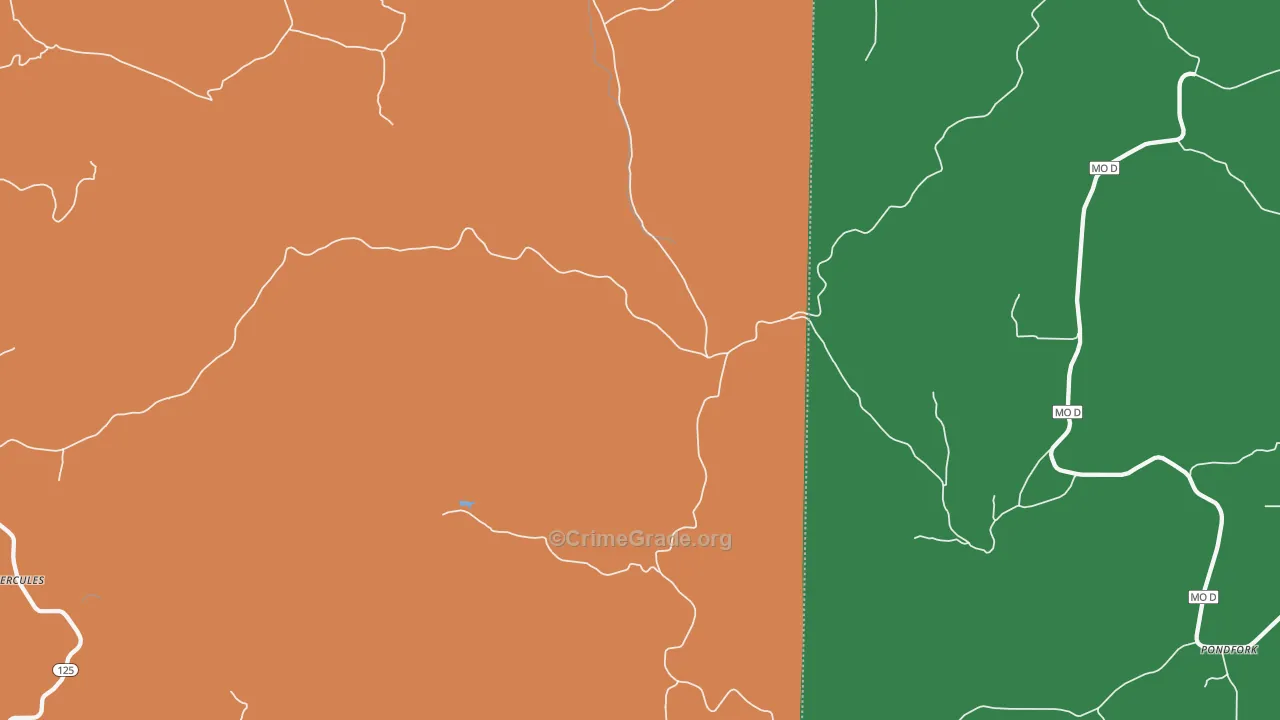 Mc Clurg, MO Map of Vandalism Rates