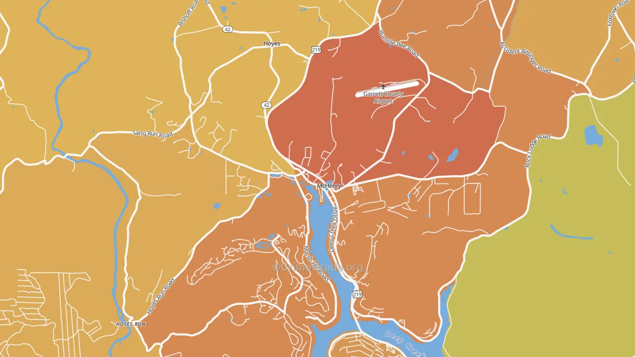 Mc Henry, MD Map of Vandalism Rates