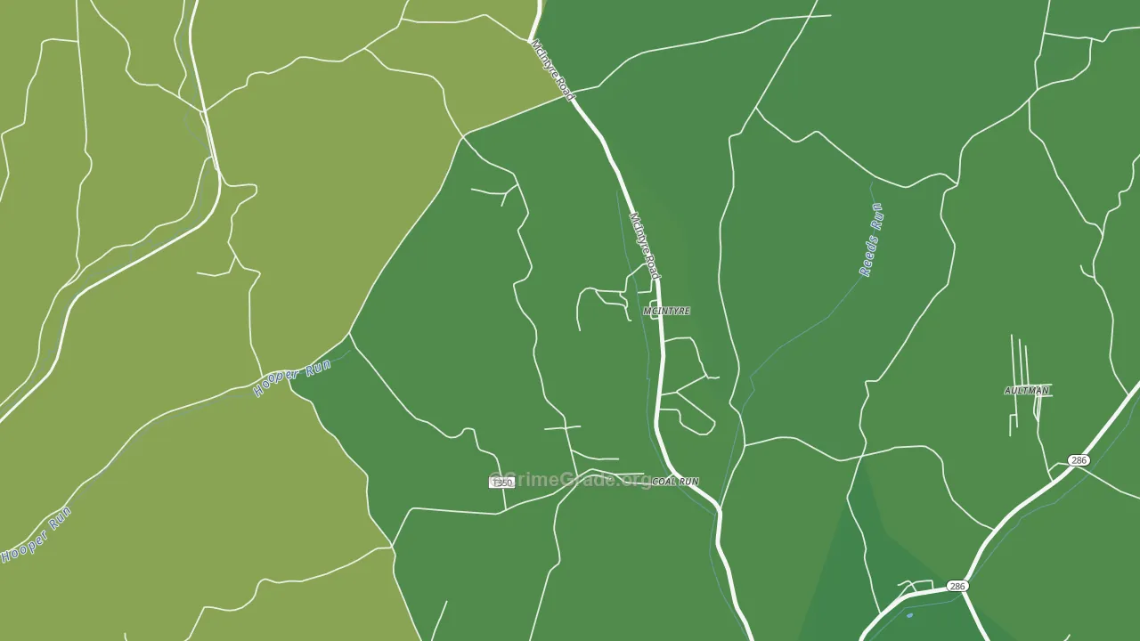 Mc Intyre, PA Map of Vandalism Rates