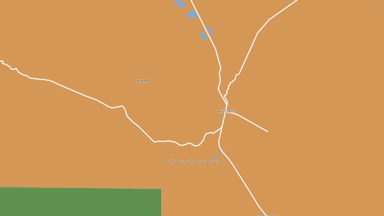 Mc Kittrick, CA Map of Vandalism Rates
