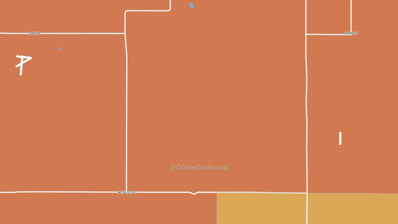 McAlister, NM Map of Vandalism Rates