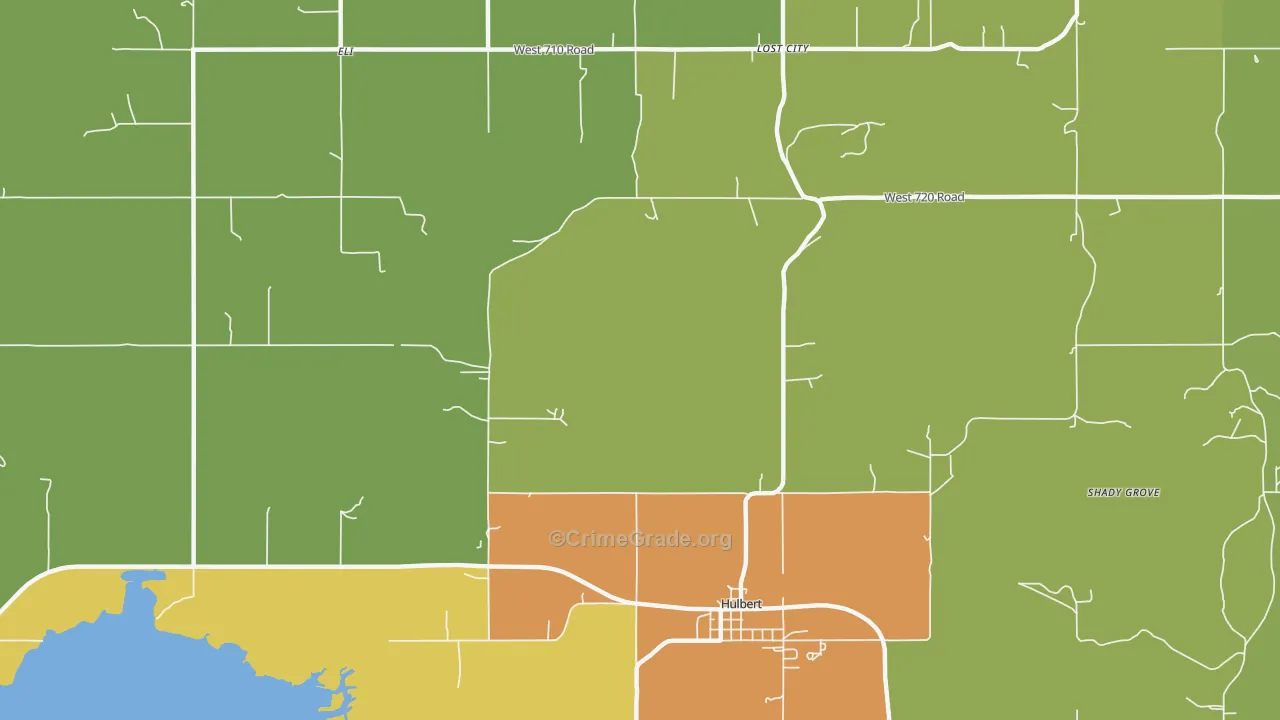 McBride, OK Map of Vandalism Rates