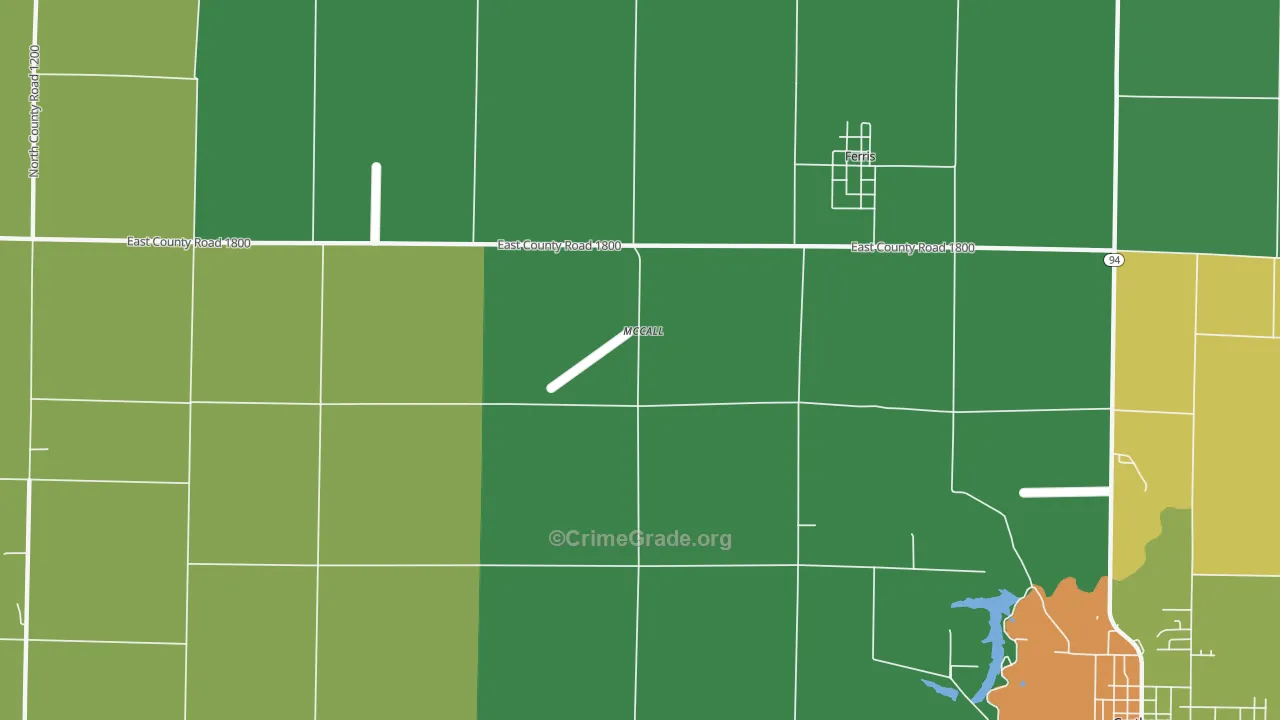 McCall, IL Map of Vandalism Rates