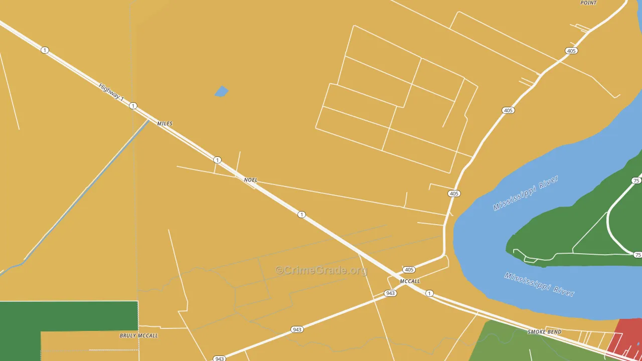 McCall, LA Map of Vandalism Rates