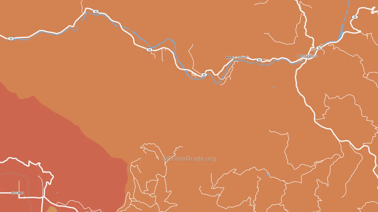 McCann, CA Map of Vandalism Rates