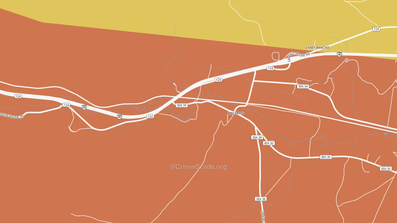 McCartys Village, NM Map of Vandalism Rates