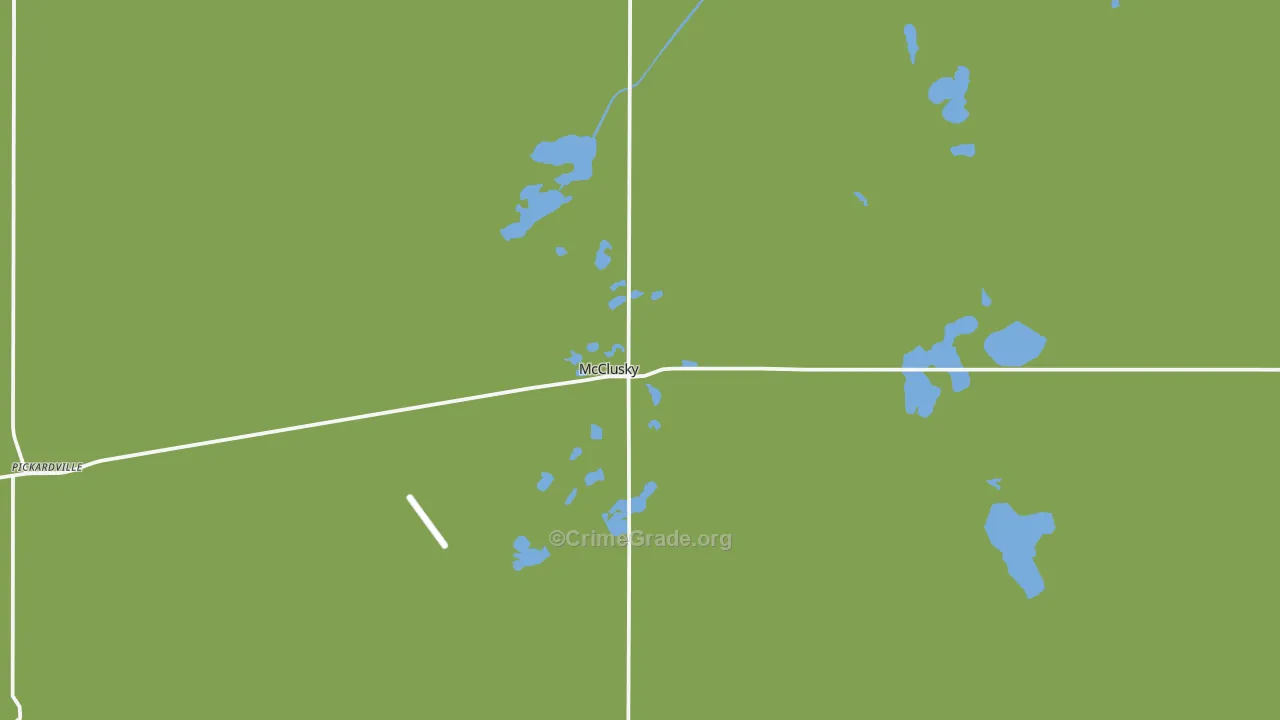 Mcclusky, ND Map of Vandalism Rates