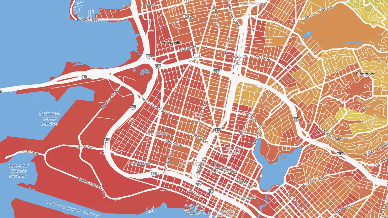 McClymonds, Oakland, CA Map of Vandalism Rates