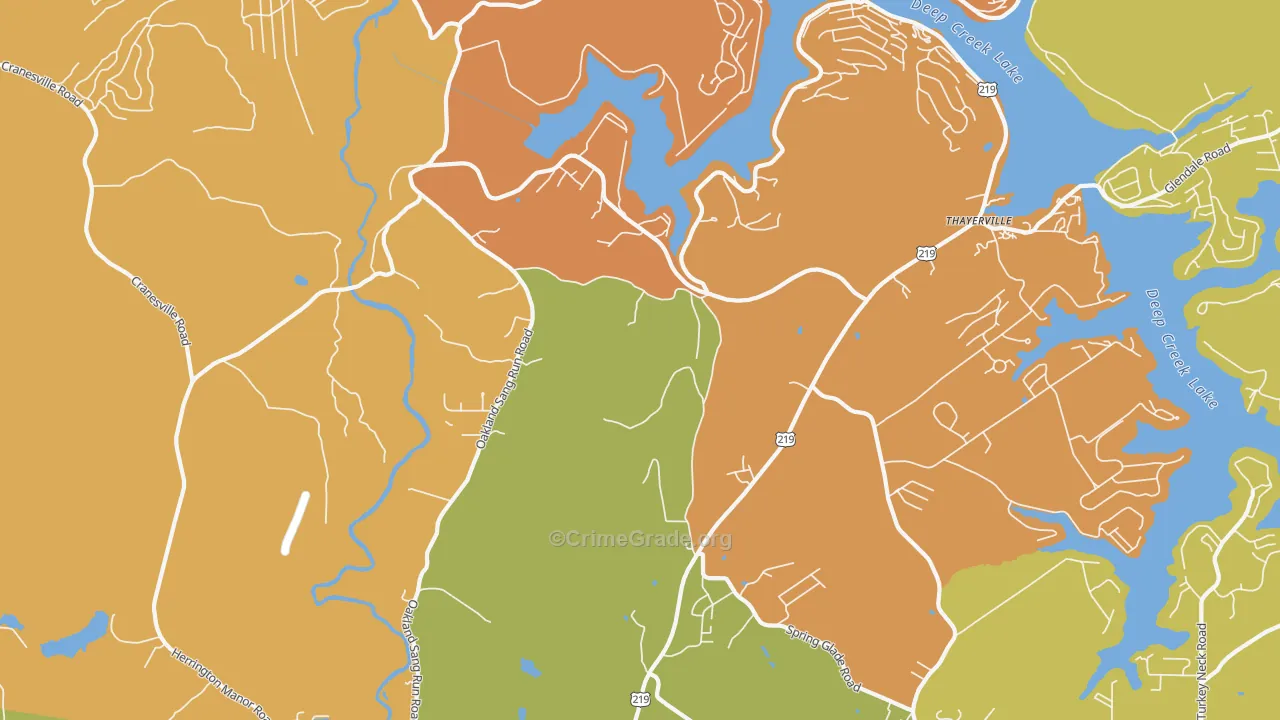 McComas Beach, MD Map of Vandalism Rates