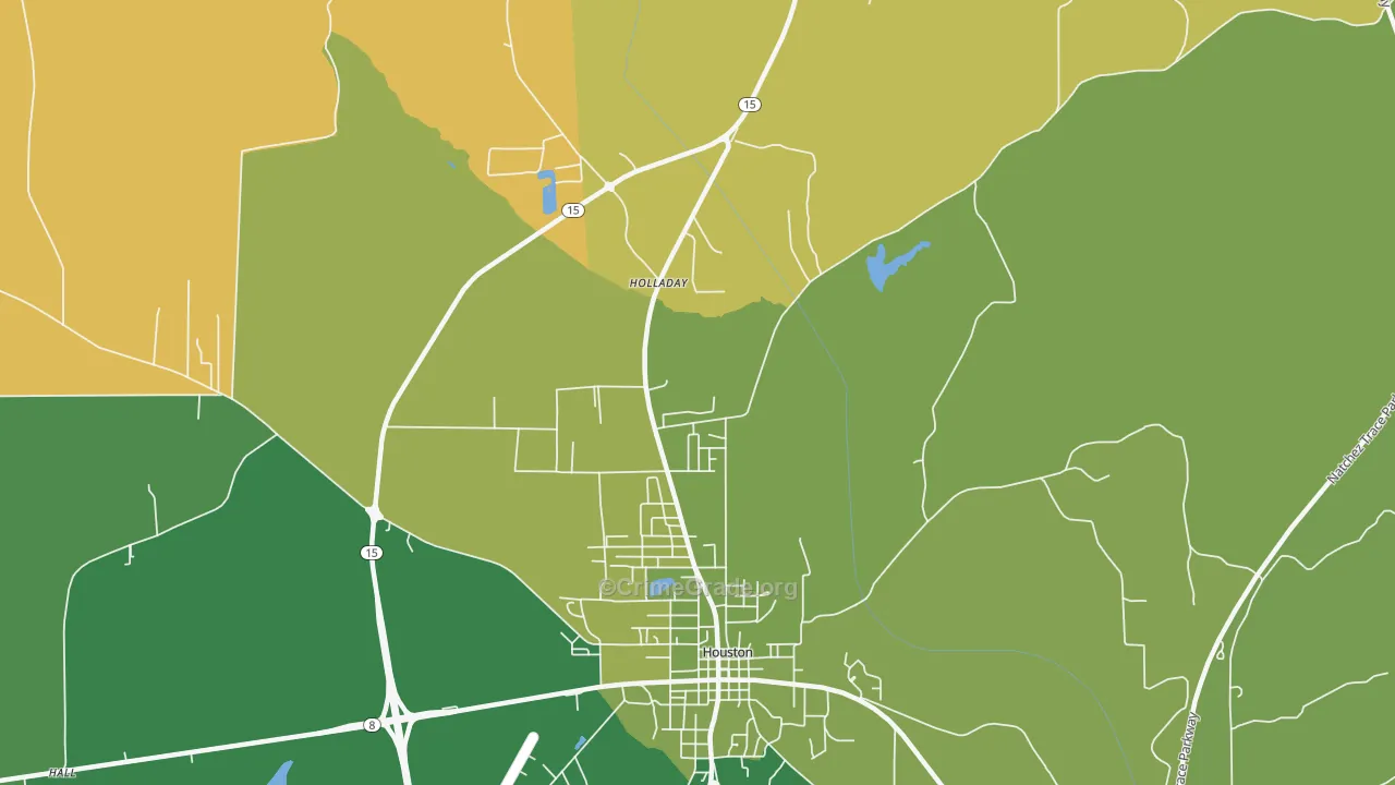McCondy, MS Map of Vandalism Rates