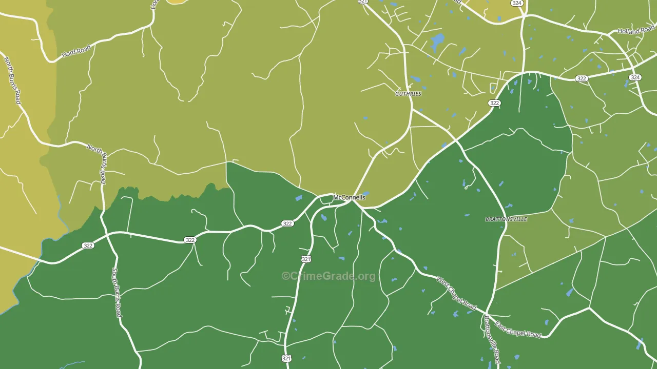 McConnells, SC Map of Vandalism Rates