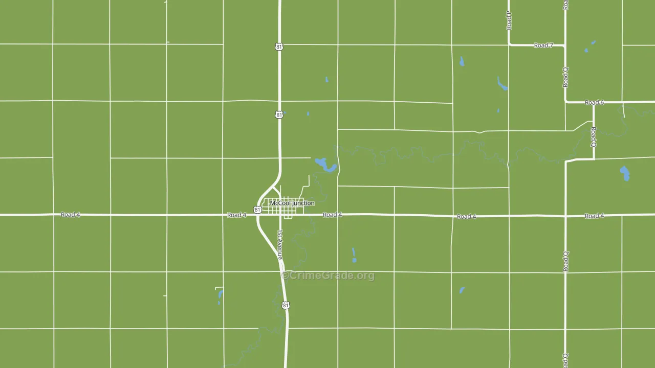McCool Junction, NE Map of Vandalism Rates
