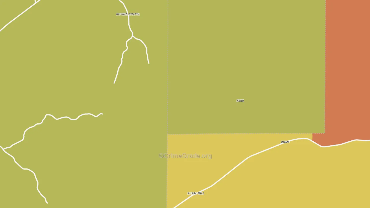 McCool, MS Map of Vandalism Rates